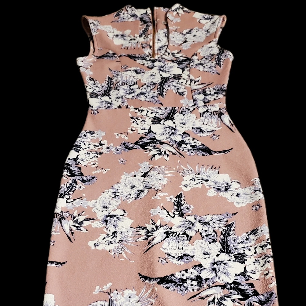 Almost Famous Women's Flower Mauve White Black Purple Dress Birthday Anniversary